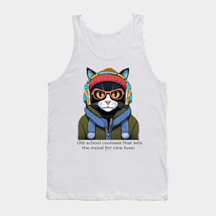 Black Cat .Old-school coolnes that sets the mood for nine lives Tank Top